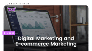 A laptop screen showing some stats and figures of an ecommerce website